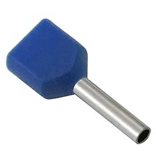 Наконечник штыревой втулочный двойной изолированный DTE00508 blue 0,5 Ø 1,5 мм