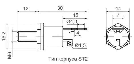 Размеры ТС122-25-4