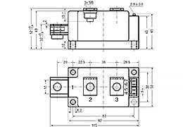 Outline of Dual Thyristor Module