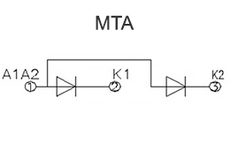 Anode wiring diagram (common anode circuit) of MDA diode modules