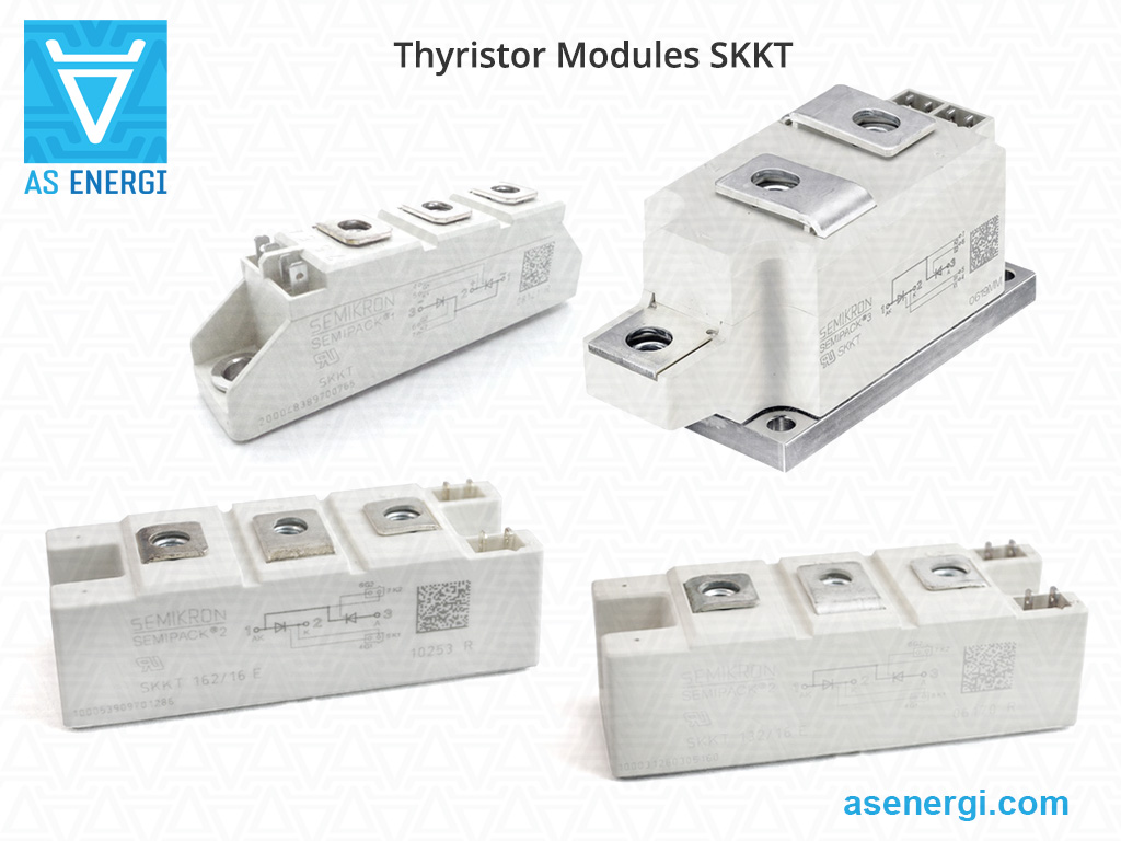 EACH SEMIKRON SEMIPACK THYRISTOR MODULE SKKT-56/12D  . 