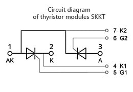 SKKT 26/12E - Semikron Thyristor Module 26A 1200V – AS ENERGI
