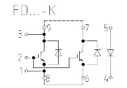 Topology of IGBT Module FD1600/1200R17HP4-K_B2