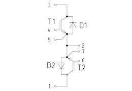 Topology of IGBT Module FF600R12KE7_E