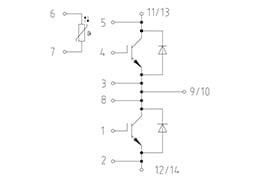 Topology of IGBT Module FF1500R12IE5P