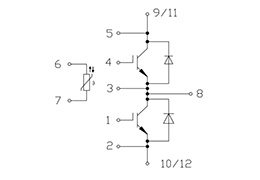 Topology of IGBT Module FF1000R17IE4DP_B2