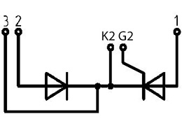 Thyristor Diode Module Circuit Diagram MD/T4 with package `D`