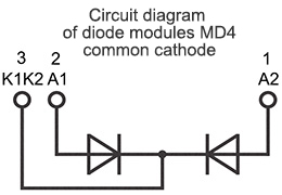 Diode module connection diagram MD4-400-18-C1