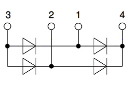 VBO40-16NO6 Single Phase Diode Bridge Circuit diagram