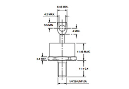 VS-80PFR140 Rectifier Stud Diodes outline