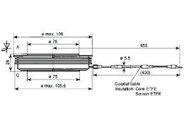 Dimensions and outline drawing of AGA 600-45-D-02 thyristor (Alternative to 5SGA 06D4502)