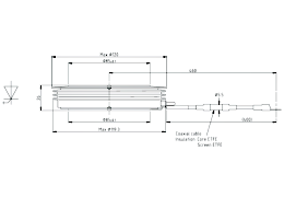 Dimensions and outline drawing of AGA 600-45-D-02 thyristor (Alternative to 5SGA 06D4502)