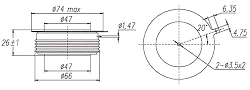 High Frequency Thyristor dimensions