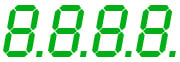 Четырехразрядный индикатор зеленого цвета KEM-5461AG