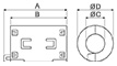 Схема ферритового фильтра на кабель ZCAT2132-1130 (gray)