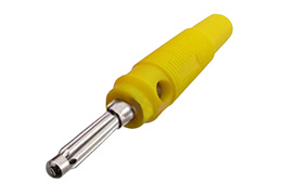 Штекер (коннектор) типа банан 10-0076 yellow