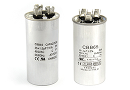 Конденсаторы CBB65 двойной емкости пусковые и рабочие