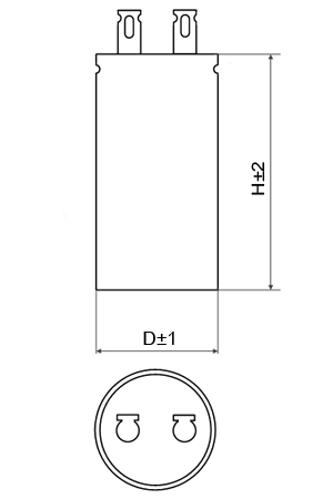 Фото габаритных размеров конденсаторов CD60