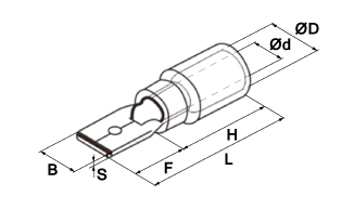 Схема наконечника плоского изолированного