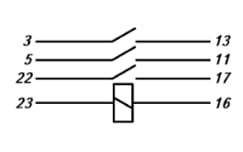 Схема электрическая принципиальная реле РПГ-9-05301, РПГ-9-15301