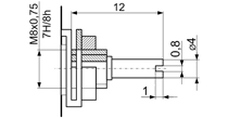 Вариант Б конца вала регулировочных резисторов ППБ-1 — ППБ-3