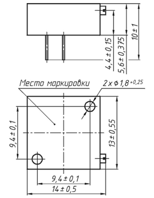 Габаритные размеры переменных резисторов СП3-39А