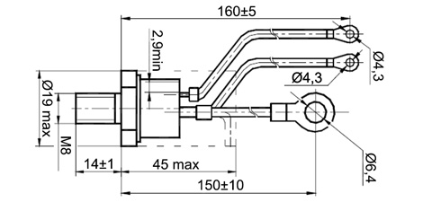 Корпус и размеры симистора ТС131-40