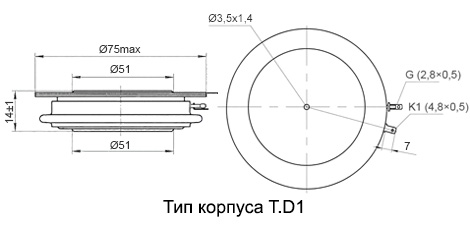 Корпус тиристора ТБИ453-1250