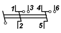 Электрическая схема тумблера ПТ57-6-1В
