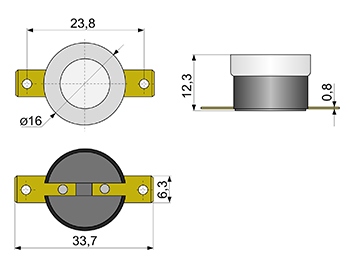 Размеры термостатов серии KSD-301